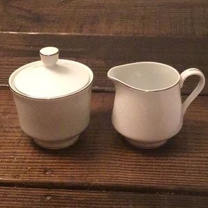 Crown Victoria Lovelace Cream and Sugar Bowls